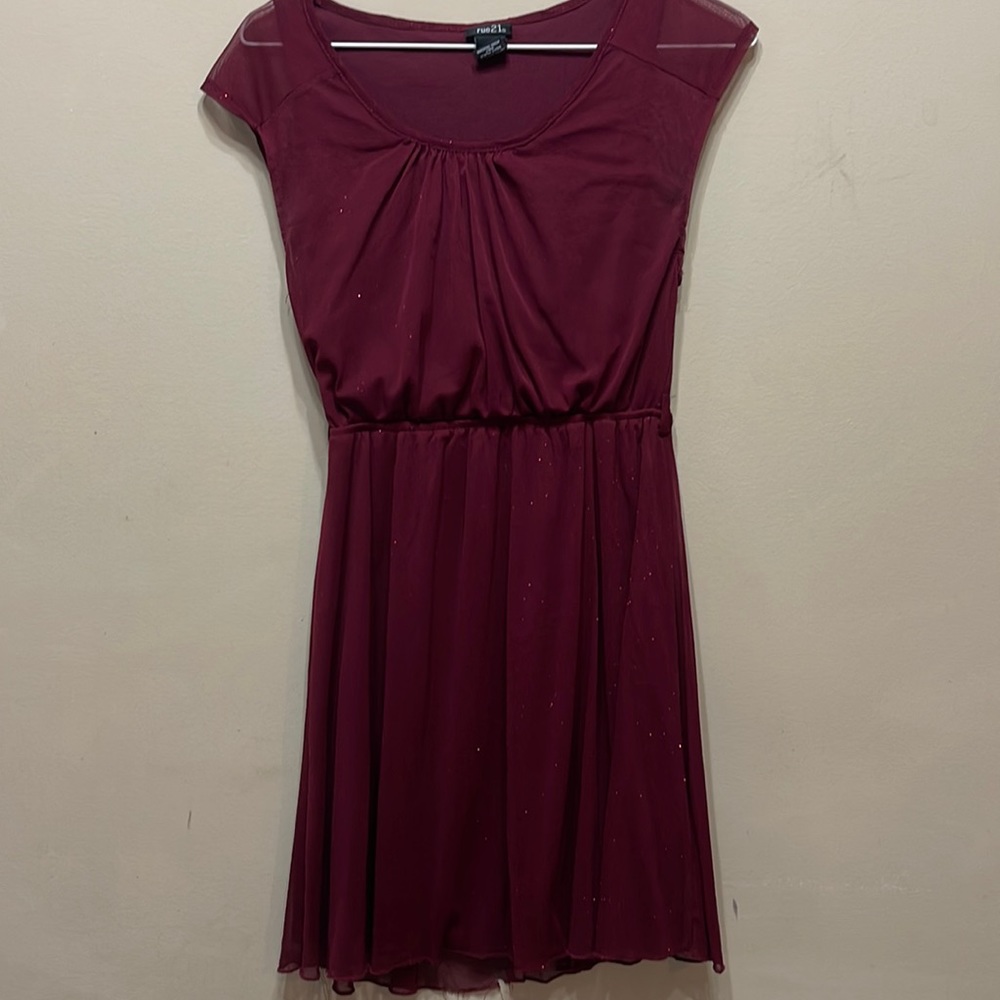 Maroon sparkly dress